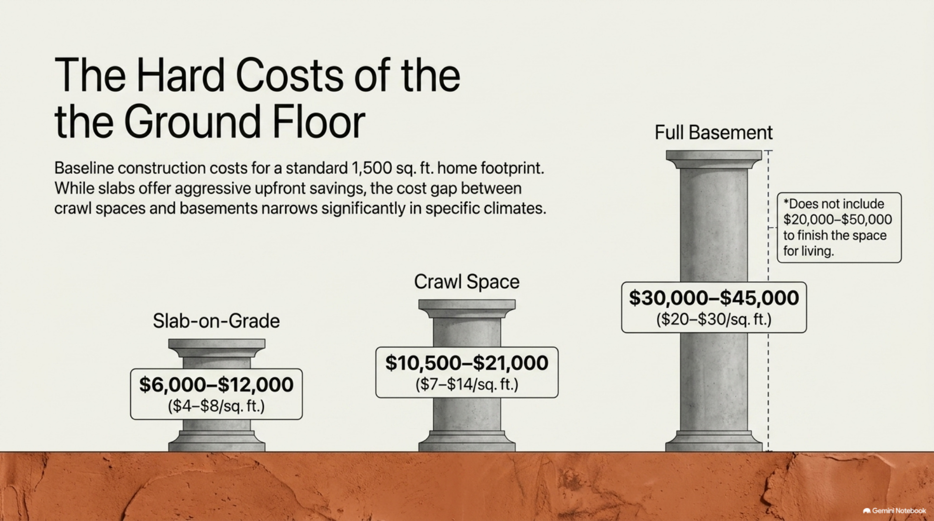 Crawl space foundations